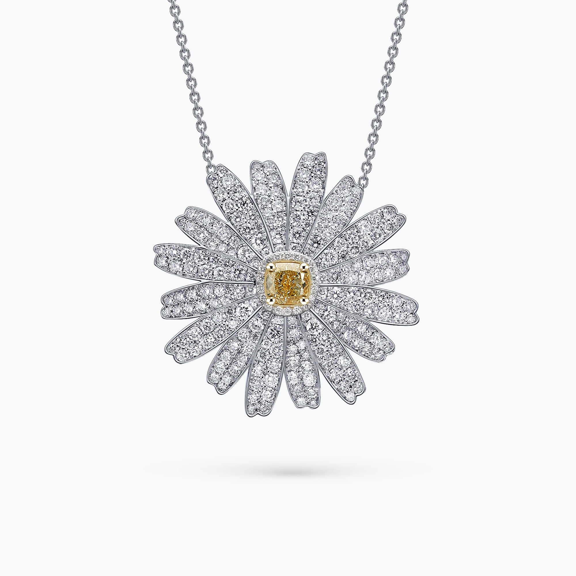 שרשרת לוקה יהלום צהוב - כפריס תכשיטים