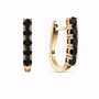עגילי דון יהלום שחור 0.80 - כפריס תכשיטים