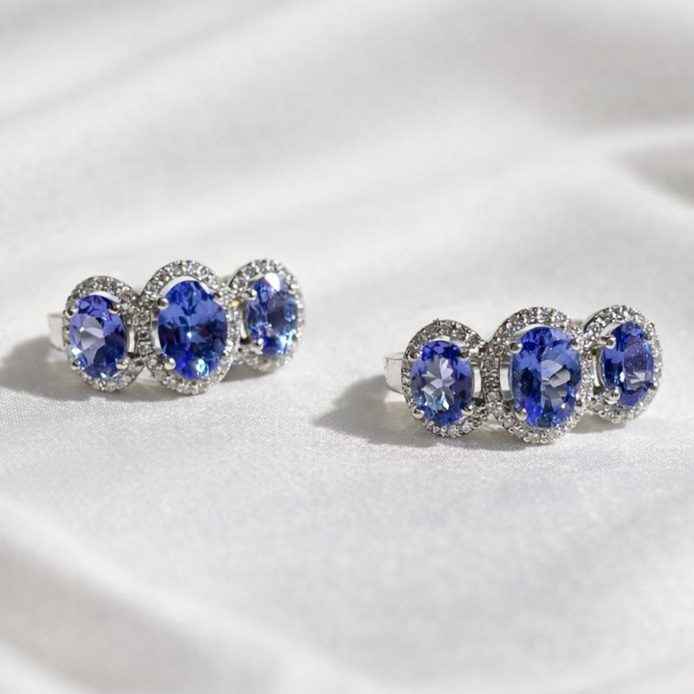 עגילי איוונקה טנזנייט