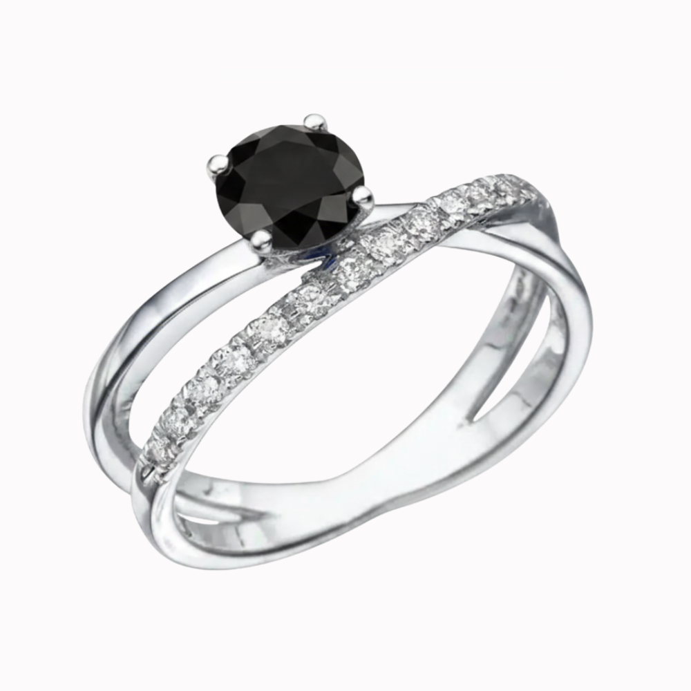 טבעת לייני יהלום שחור - כפריס תכשיטים