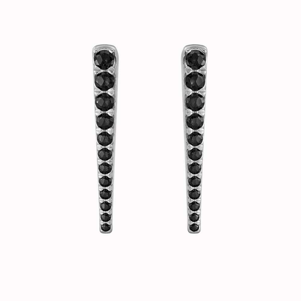 עגילי ליה יהלום שחור - כפריס תכשיטים