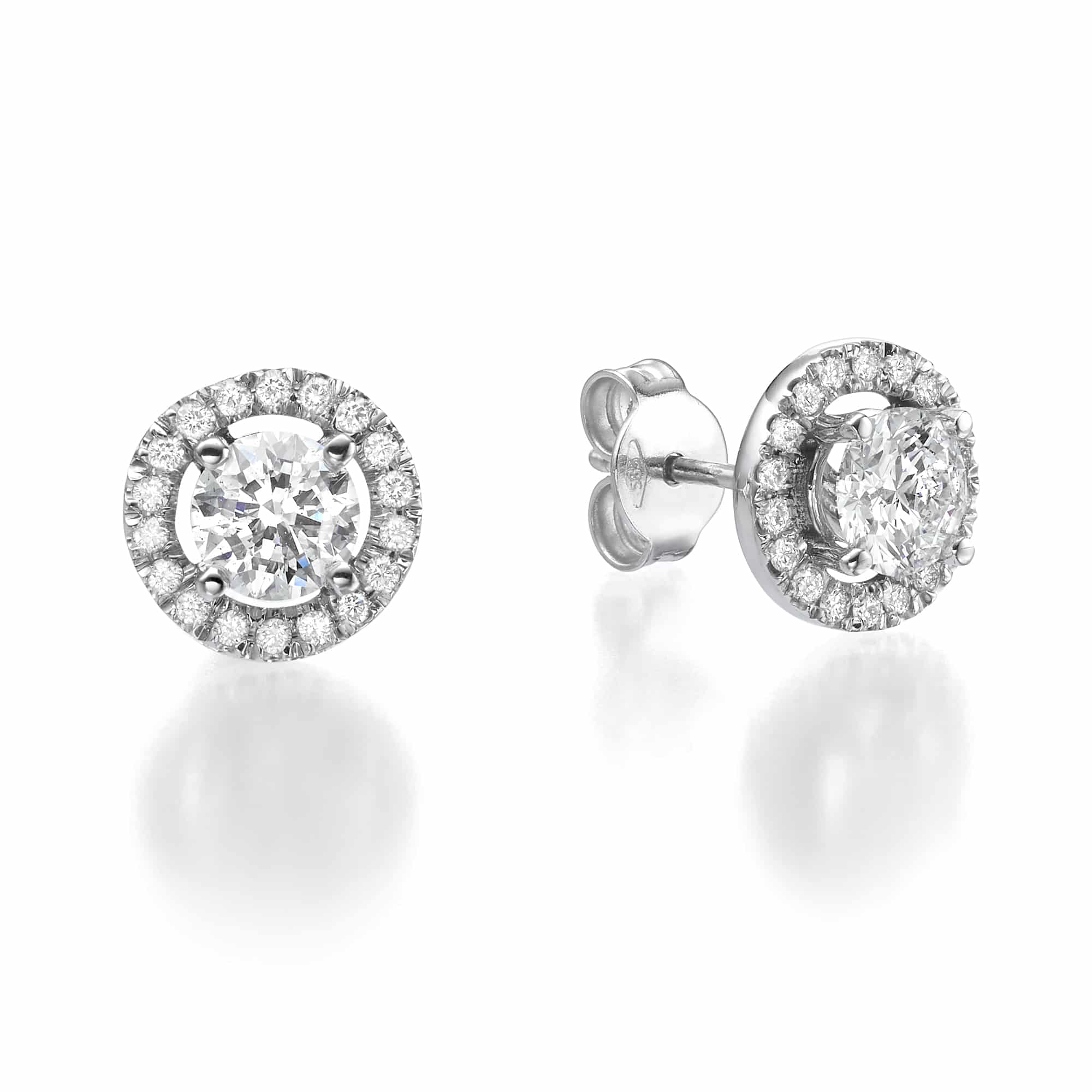 עגילי יהלומים לוס - כפריס תכשיטים