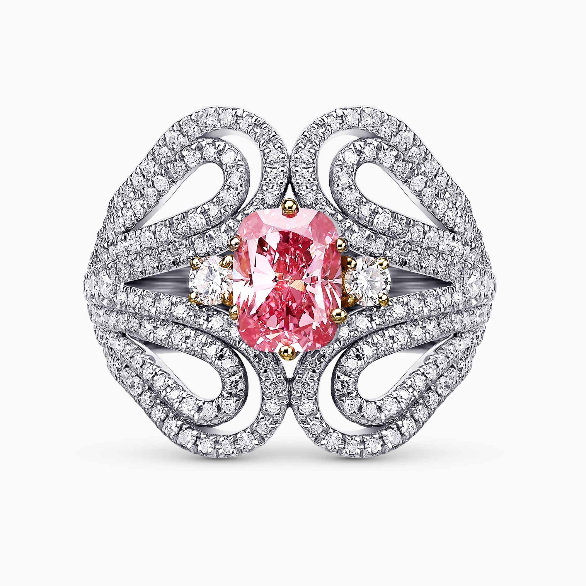 טבעת שרלוט יהלום ורוד - כפריס תכשיטים