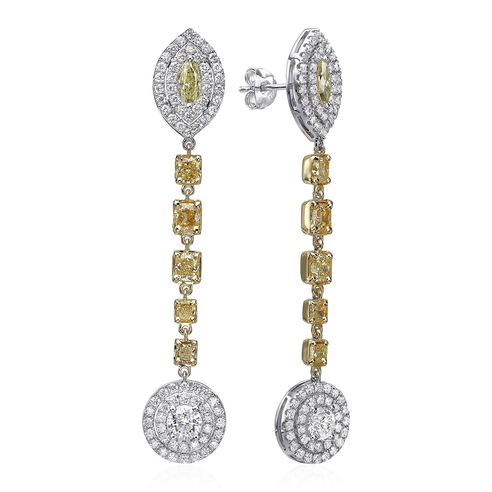 עגילי אורה פנסי צהוב - כפריס תכשיטים