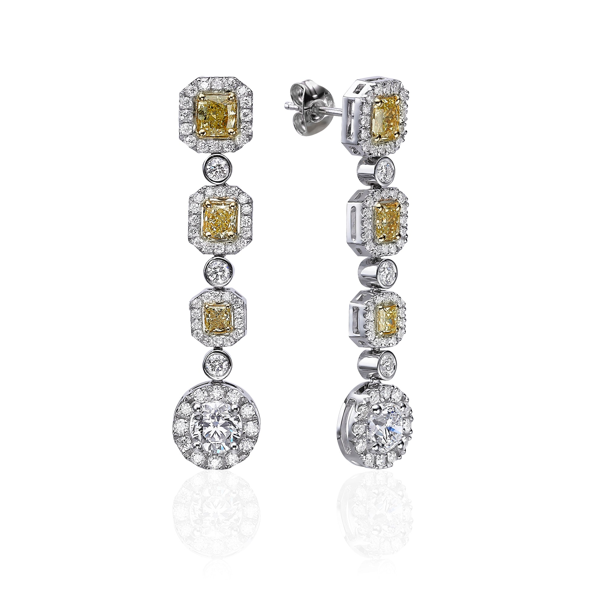 עגילי אוריה פנסי צהוב