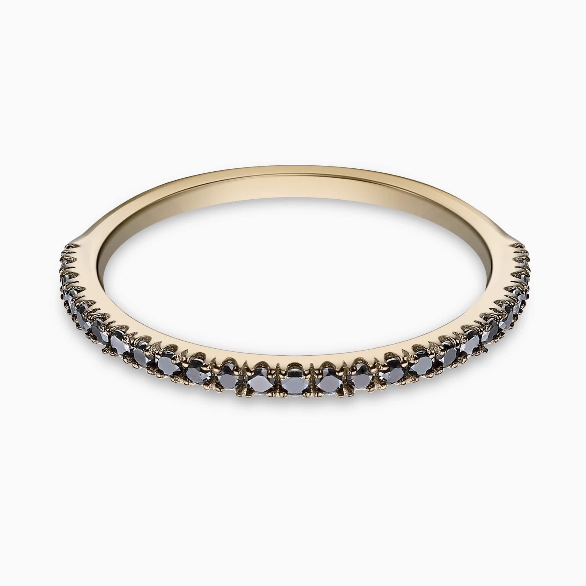 טבעת דון יהלומים שחורים - כפריס תכשיטים