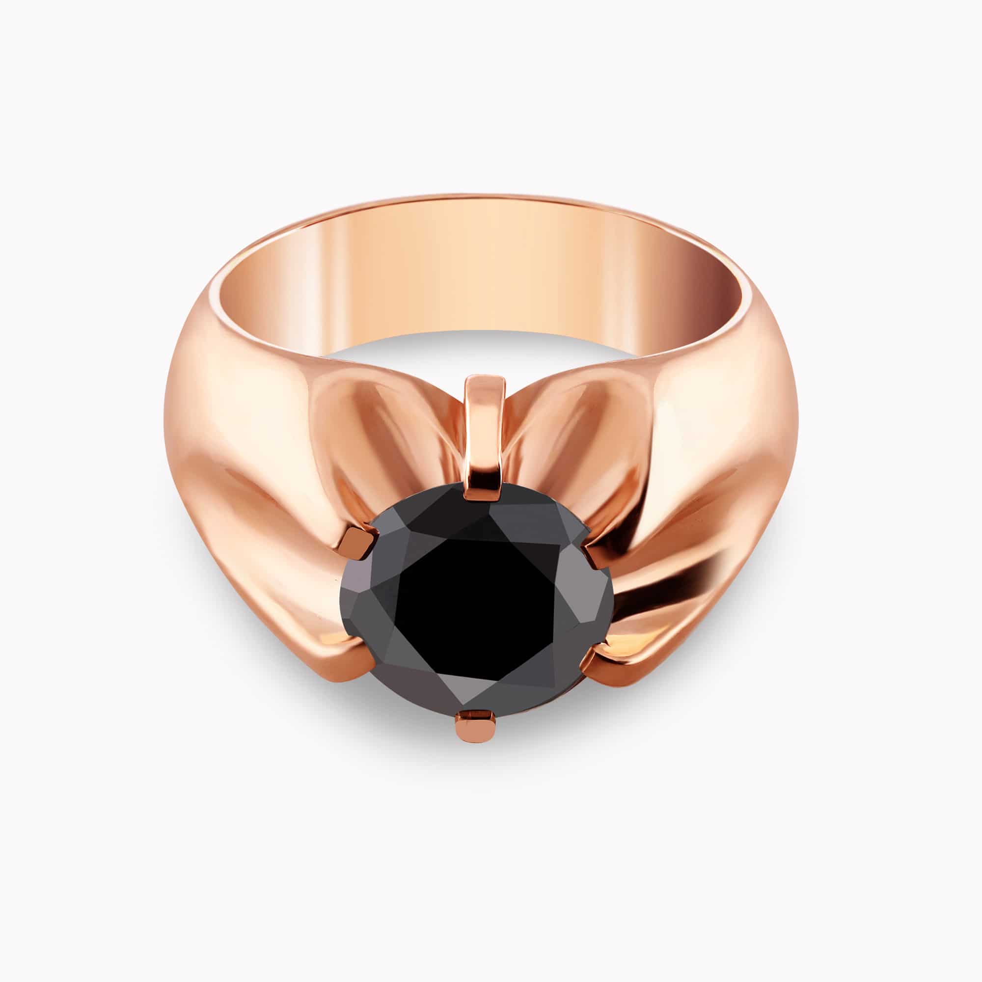 טבעת סול יהלום שחור - כפריס תכשיטים