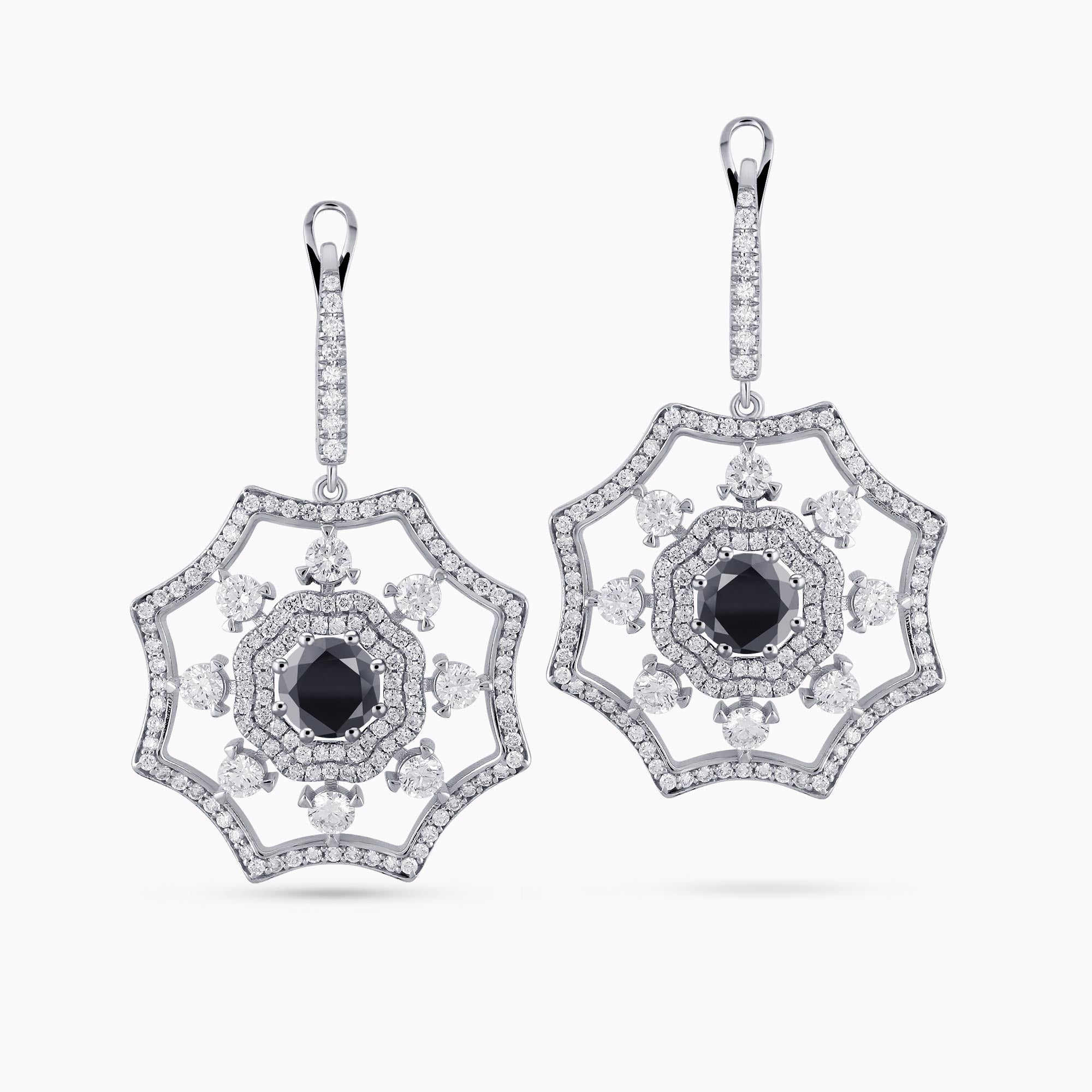 עגילי ליזה יהלום שחור - כפריס תכשיטים