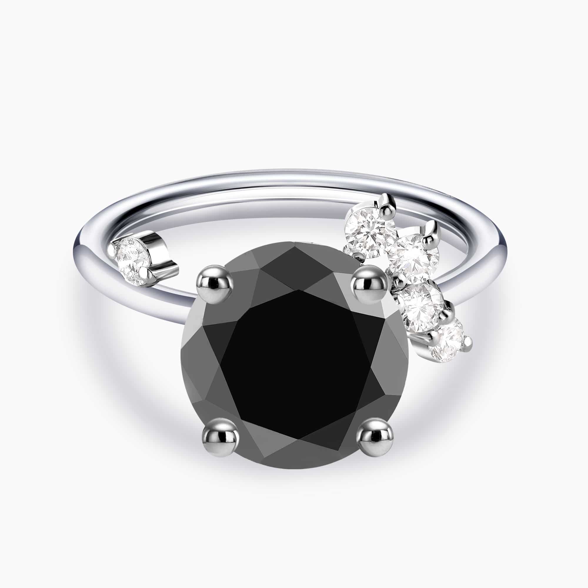 טבעת קלי יהלום שחור - כפריס תכשיטים