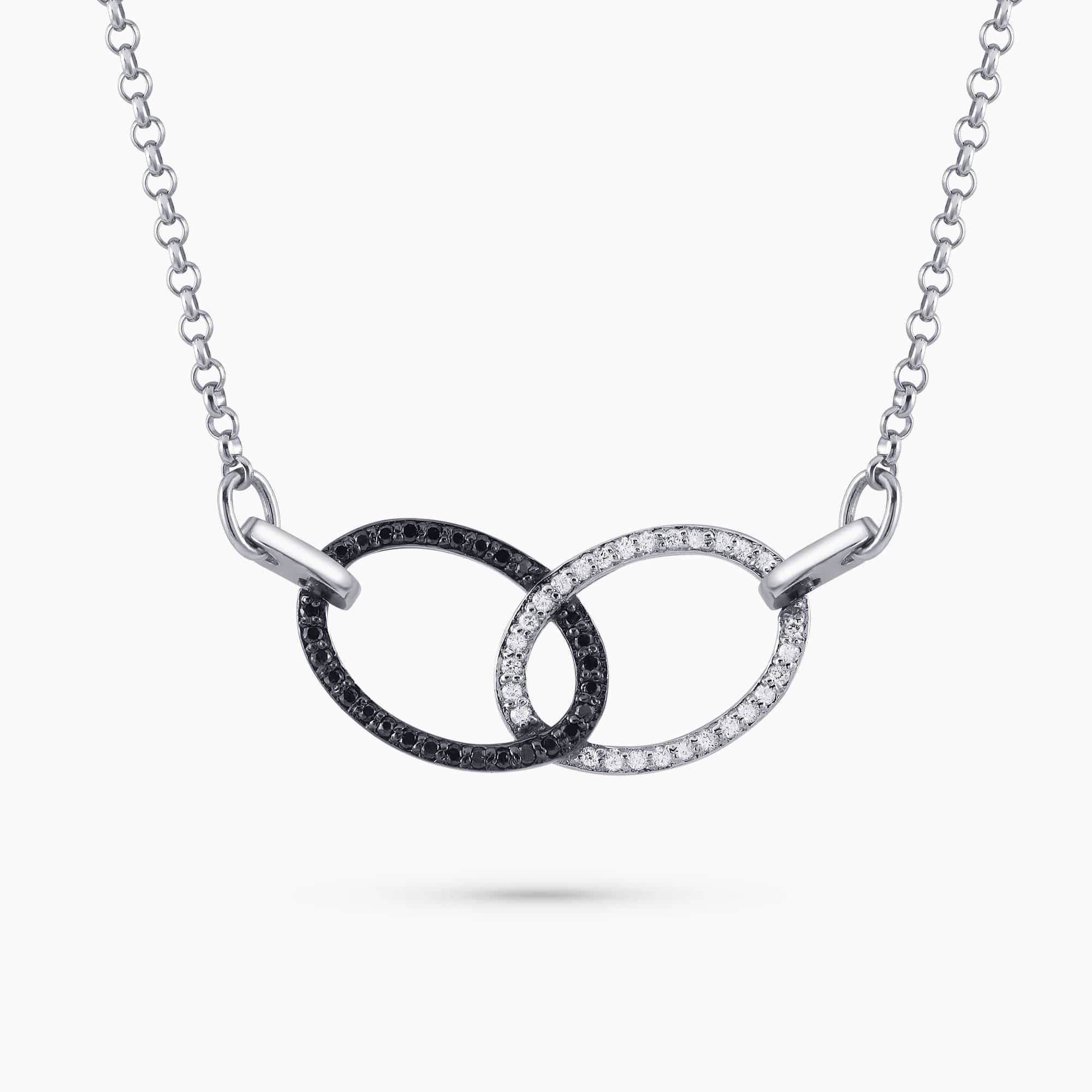 תליון רפאל שחור ולבן - כפריס תכשיטים