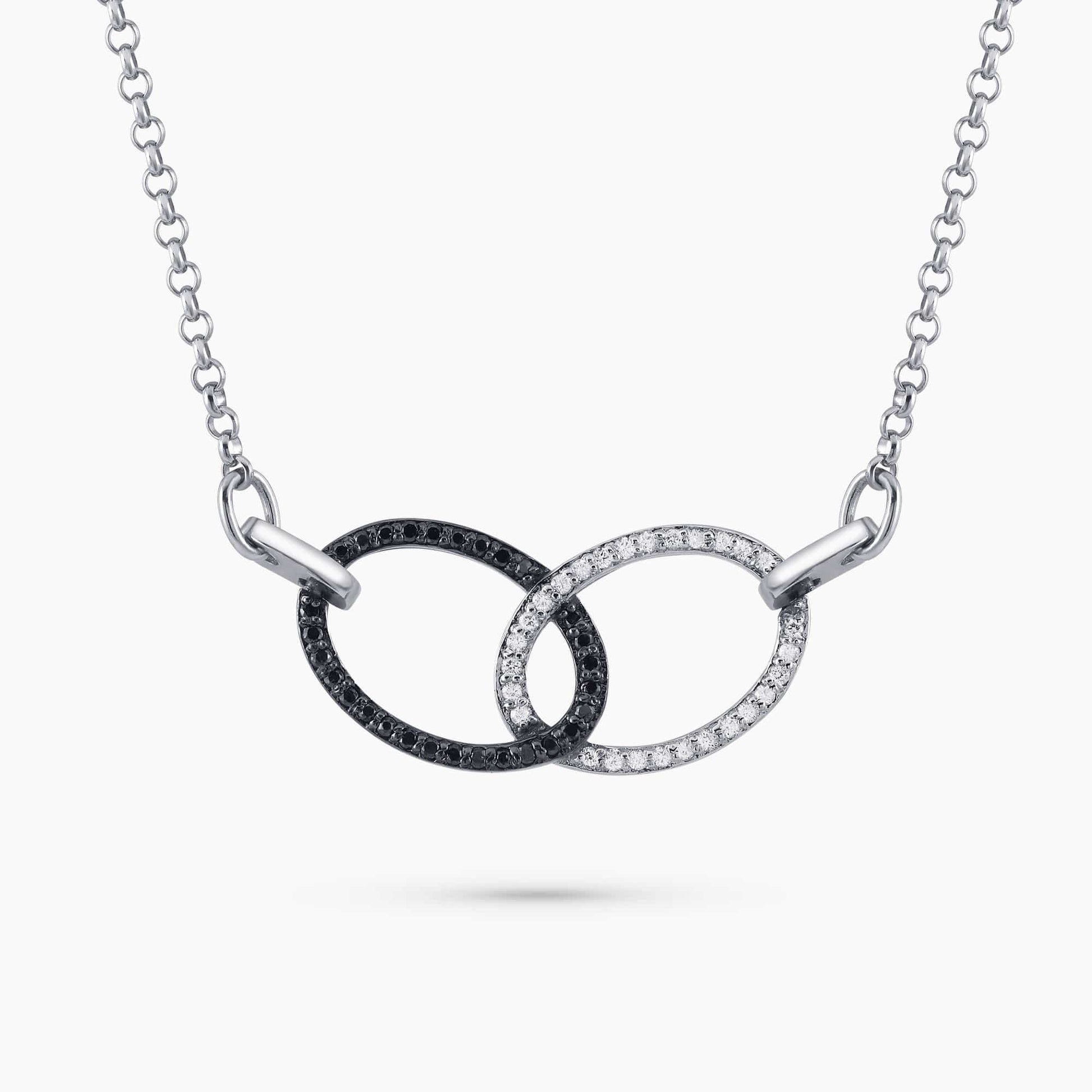 תליון רפאל שחור ולבן - כפריס תכשיטים