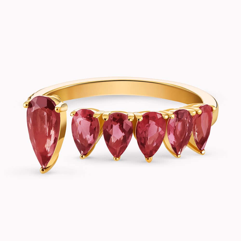 טבעת פריחה טורלין וורוד - כפריס תכשיטים