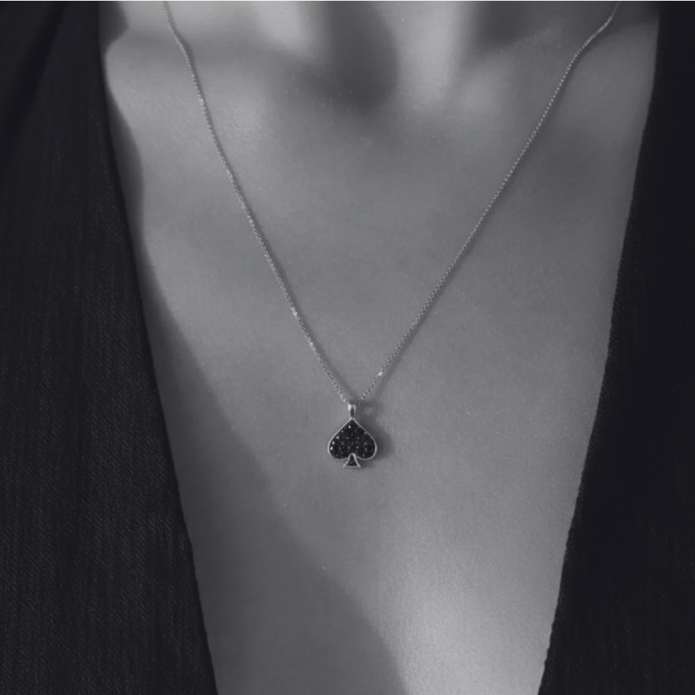 תליון ספייד יהלומים שחורים - תמונה 3