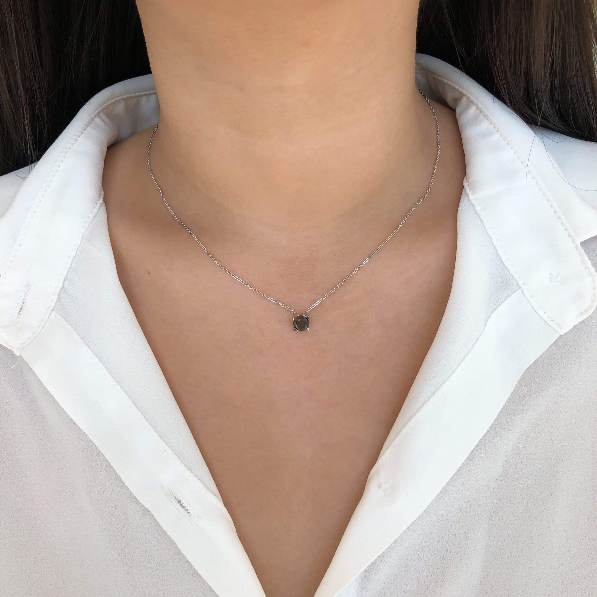שרשרת מריאלה יהלום שחור 1.05 - תמונה 4