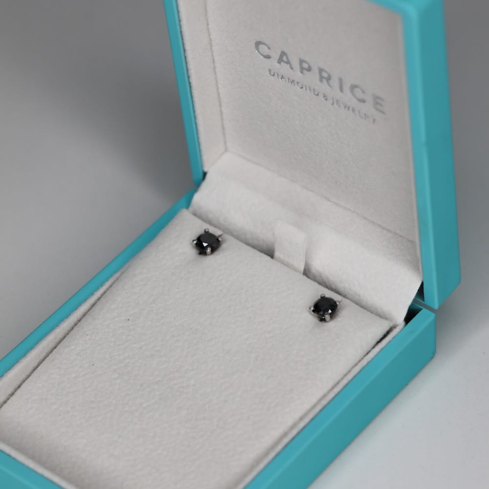 עגילי ליב יהלום שחור - תמונה 2