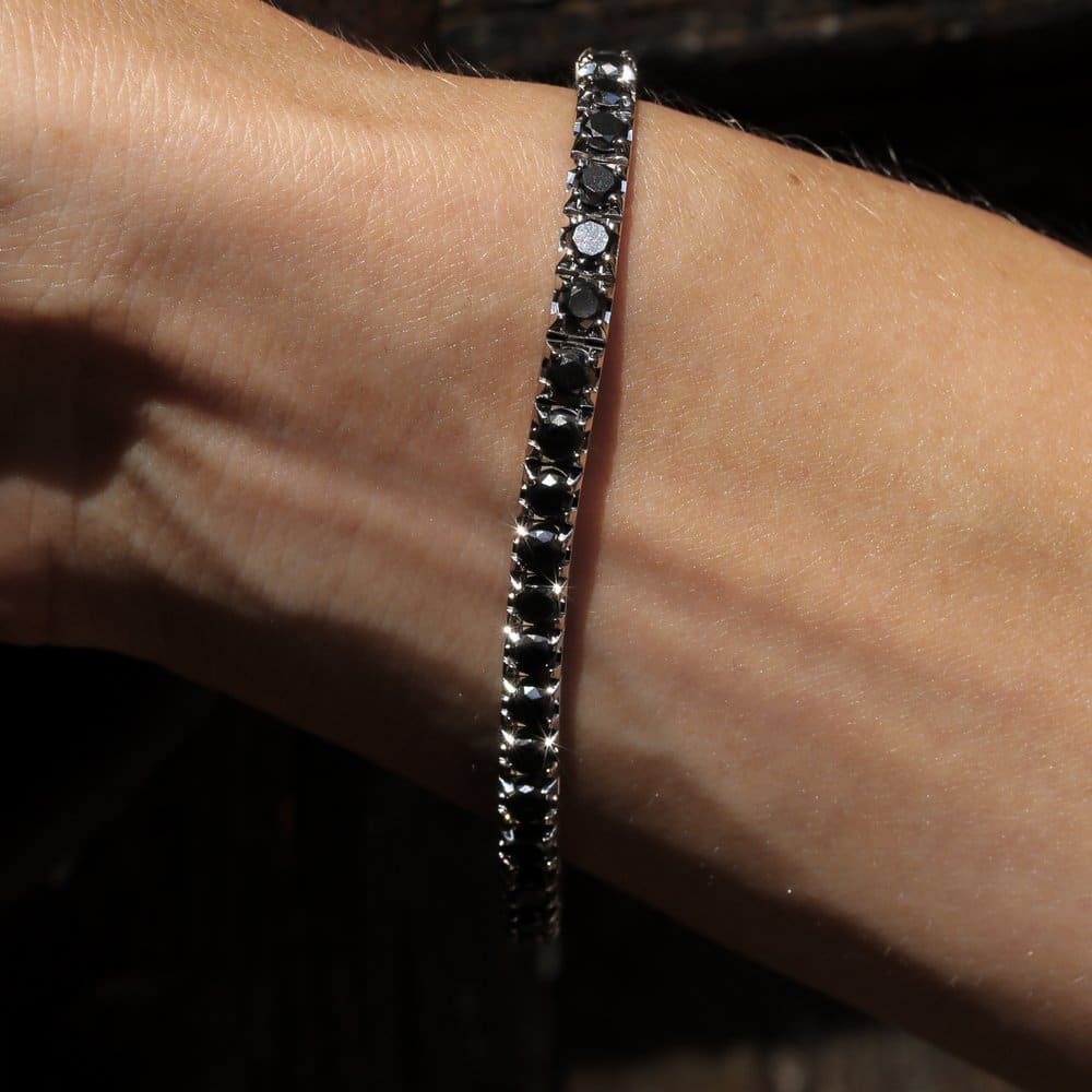 צמיד מי-שלבי יהלומים שחורים - תמונה 4