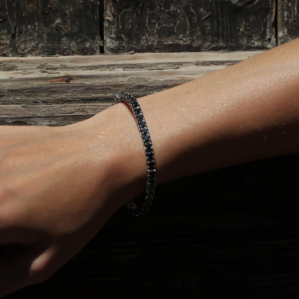 צמיד מי-שלבי יהלומים שחורים - תמונה 5