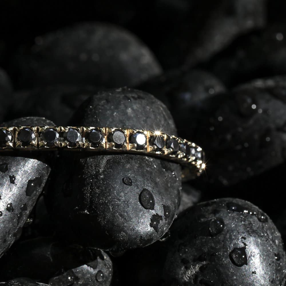 צמיד מי-שלבי יהלומים שחורים - תמונה 6
