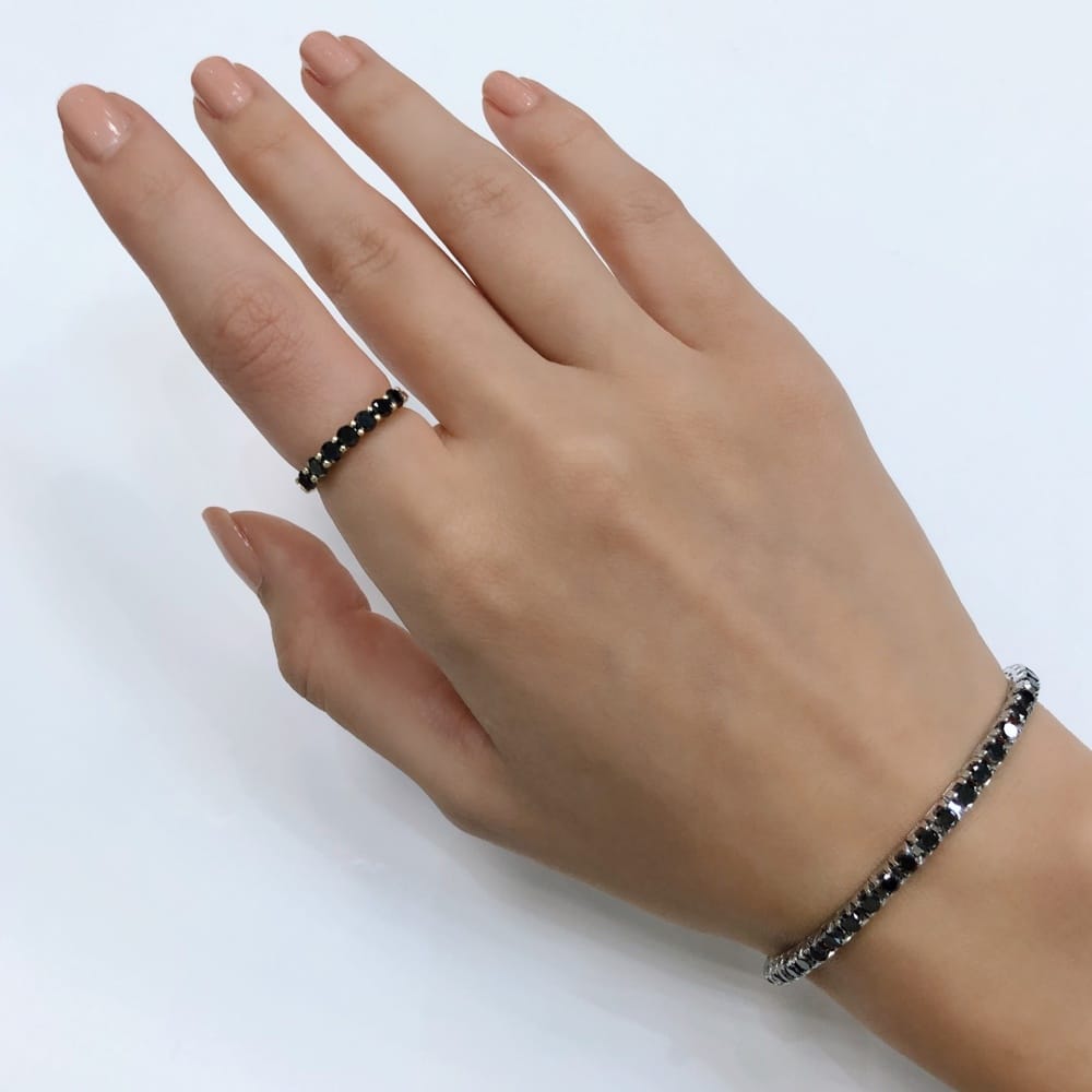 טבעת ליב יהלומים שחורים - תמונה 3