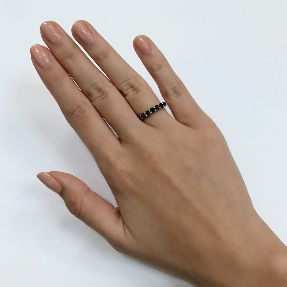 טבעת ליב יהלומים שחורים - תמונה 4